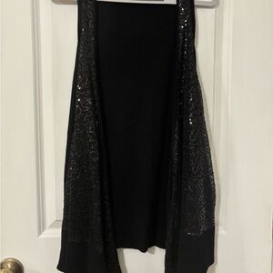 Elegant Black Sequin Skirt
